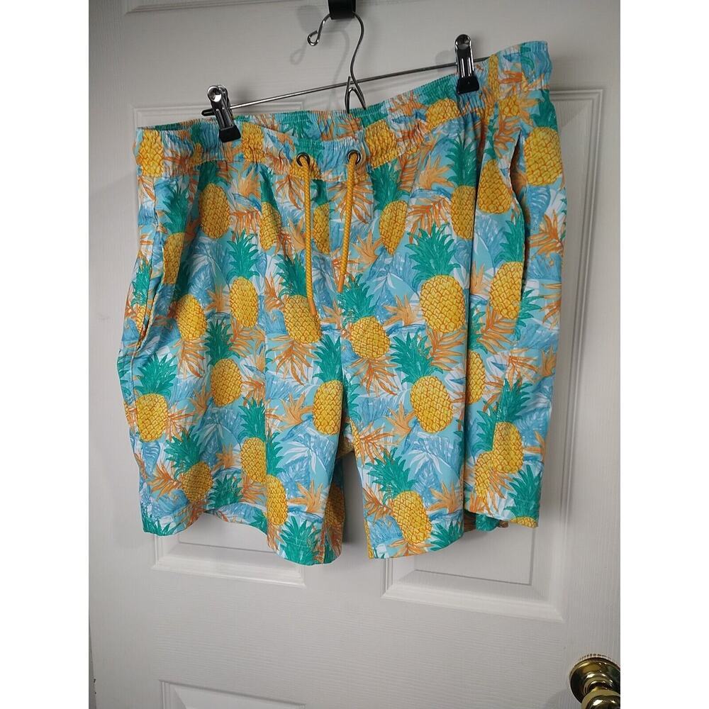 $ Members Mark mens 2XL trunks Pineapple Hawaiian Resort Swim